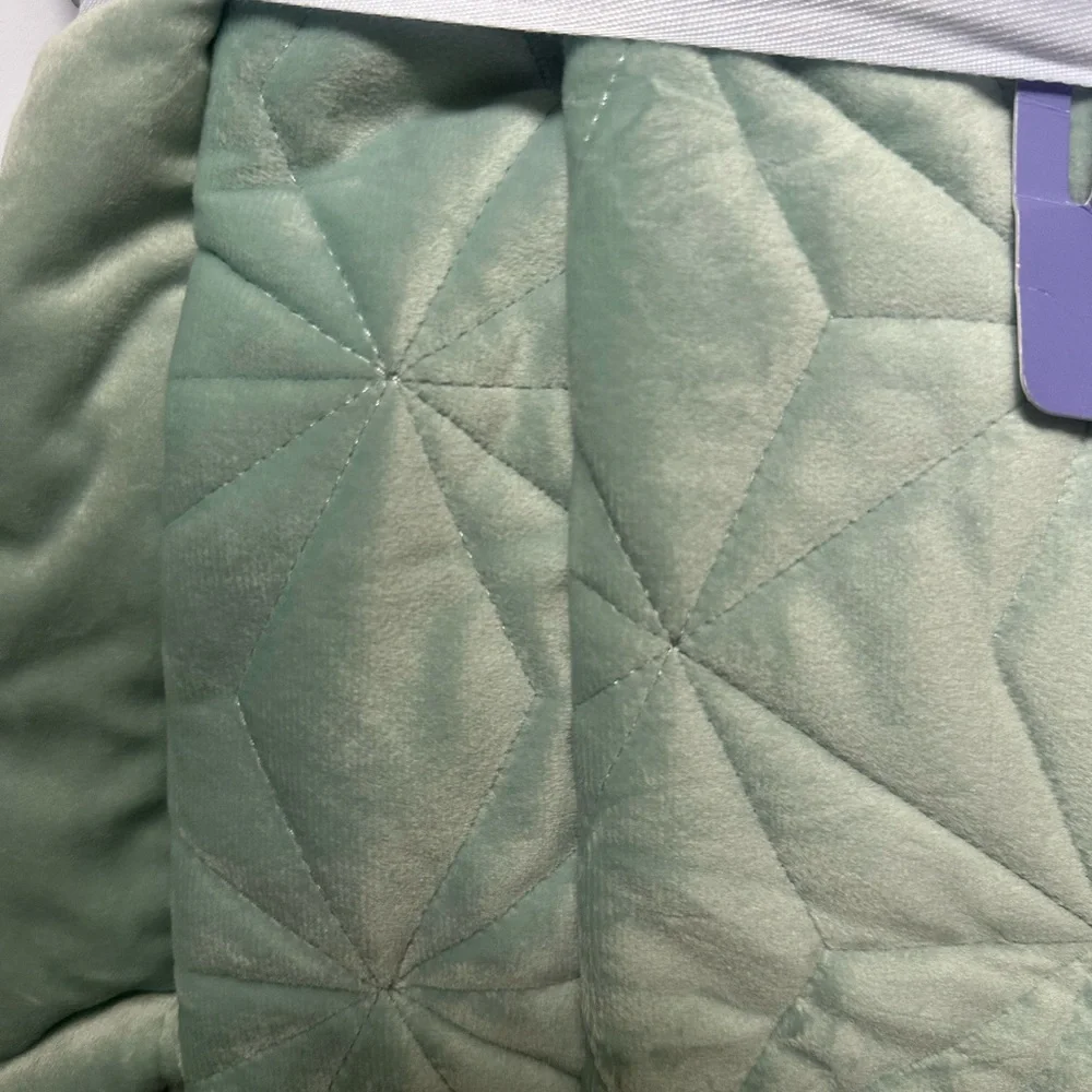 Wild Sage Vanessa Velvet 2-Piece Twin/Twin XL Quilt Set in Ether Blue NWT
